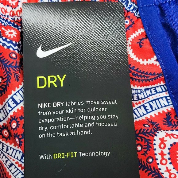 Nike Dry Shorts Women's Running Training Athletic Red Paisley Size XS CJ2418-631 - Picture 3 of 8